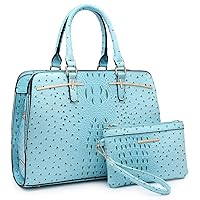 Women Handbag Wallet Tote Bag Shoulder Bag Hobo Bag Top Handle Satchel Purse Set 2pcs w/ 3 Compartments