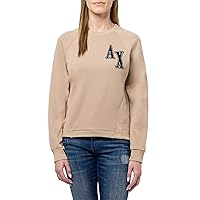 Emporio Armani Women's Collegiate Capsule Patch Letter Logo Pullover Sweatshirt