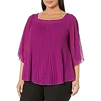 City Chic Women's Apparel Women's Top Pleated Off Shld