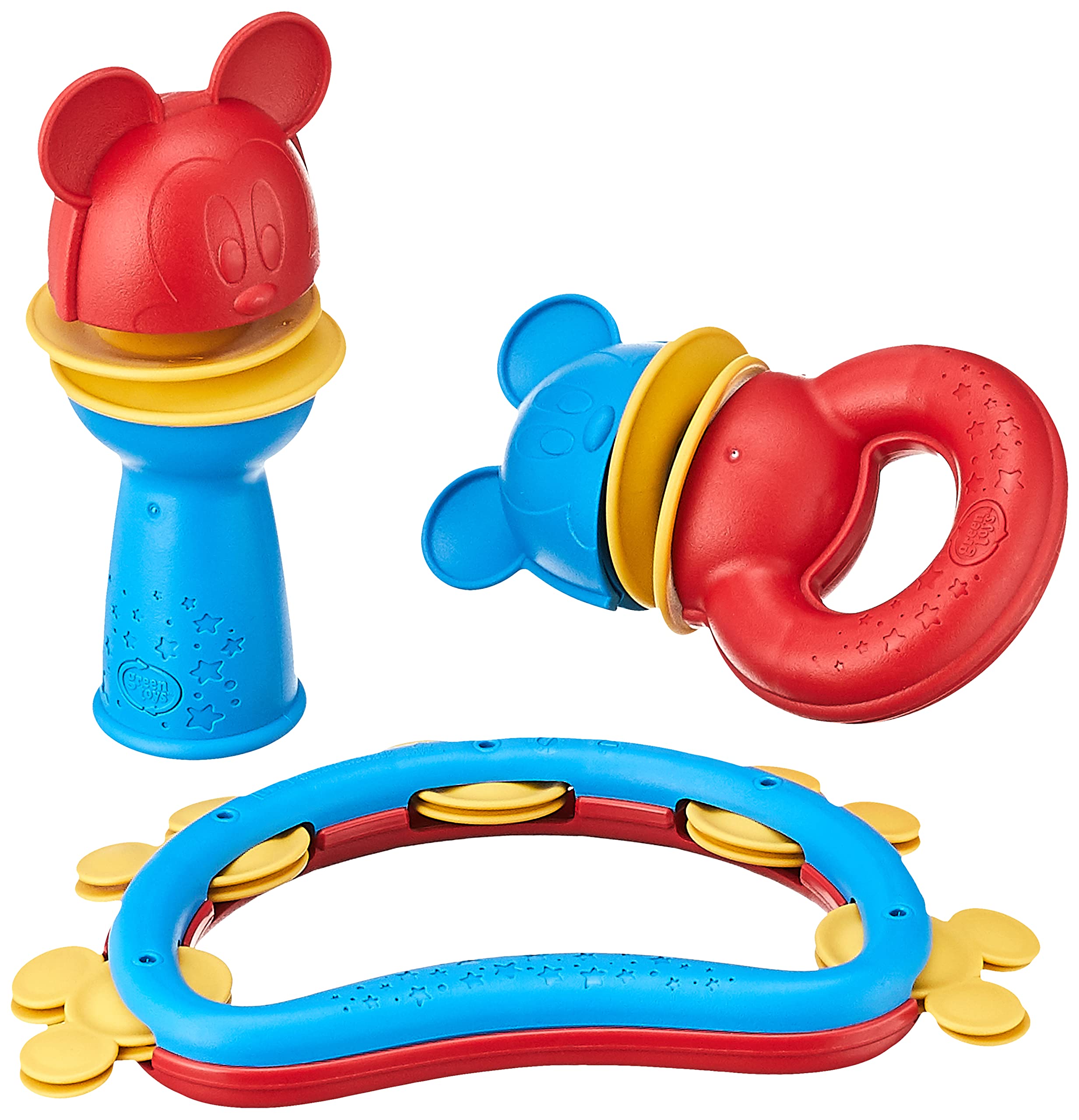 Green Toys Disney Baby Exclusive - Mickey Mouse Shake & Rattle Set, DSRTS-1435