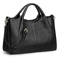 Kattee Genuine Leather Purses Handbags for Women Crossbody Bags Top Handle Soft Satchel Tote Shoulder Bag Medium Size