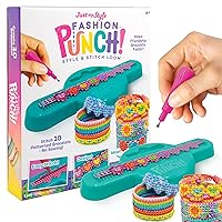Just My Style Fashion Punch Style & Stitch Loom, Friendship Bracelet Kit, Jewelry Making Activity, Great for Birthday Parties, Sleepovers & Travel, Arts & Crafts for Kids Ages 6, 7, 8, 9
