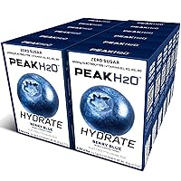PeakH20 Electrolytes Powder Hydration Packets | Berry Blue | Sugar Free Water Flavor Packets for Workout Recovery