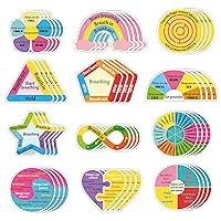 96 Pcs Breath Calm Anxiety Sensory Stickers Reusable Mindfulness Stickers Calming Strips Adhesive Sensory Strips for School Office Classroom Desk Adults Teens Counselor Tension Fidget Supplies