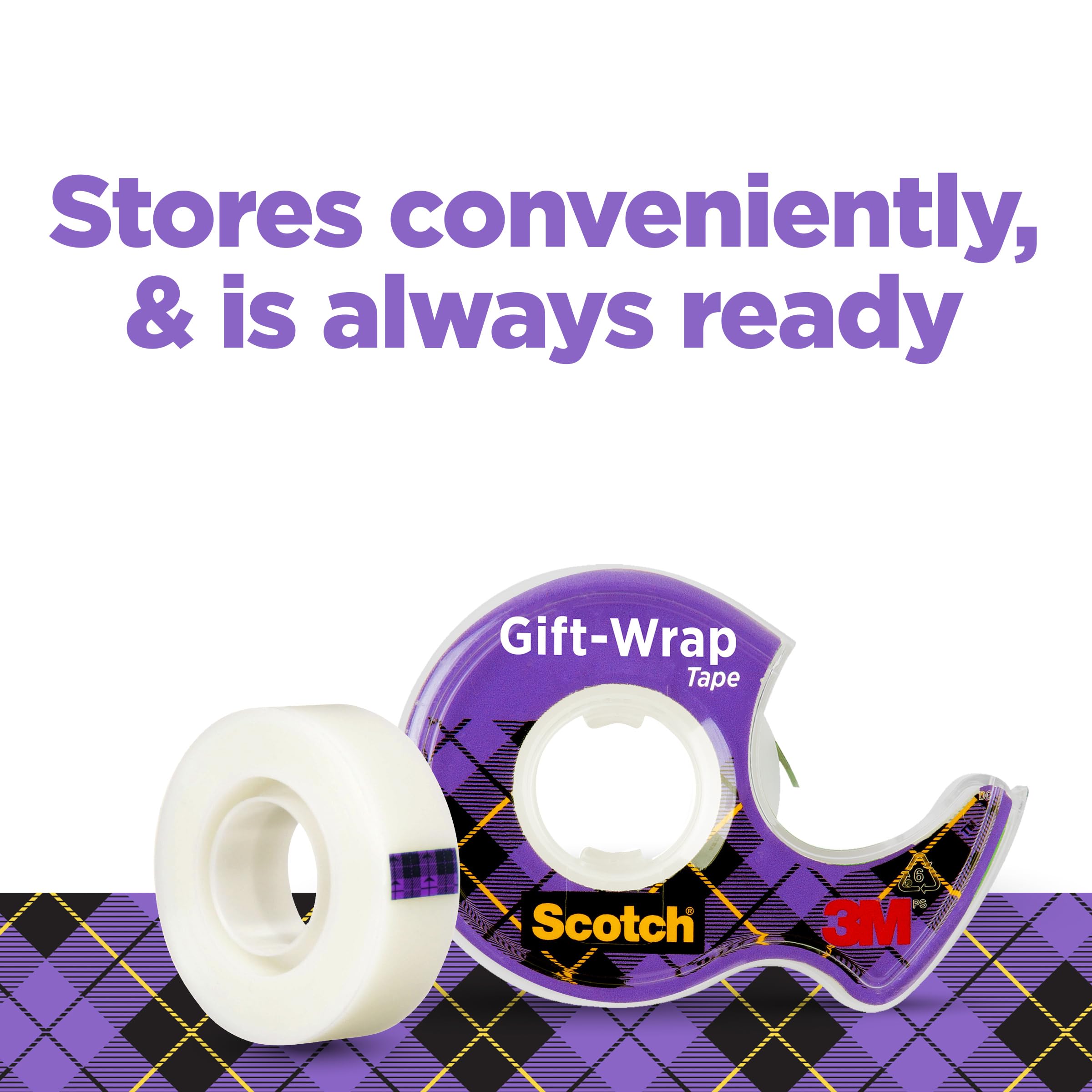 Scotch Gift Wrap Tape, Invisible, Holiday Gift Wrapping Supplies for Christmas Presents and Gift Bags, 0.75 in. x 600 in., 2 Tape Rolls With Dispensers
