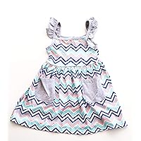 Ruffle Strap Chevron Dress