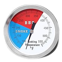 3 inch Charcoal Grill Temperature Gauge, Accurate BBQ Grill Smoker Thermometer Gauge Replacement for Oklahoma Joe's Smokers, and Smoker Wood Charcoal Pit, Large Face Grill Temp Gauge Thermometer