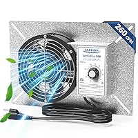 ALORAIR 260CFM Crawl Space Ventilator Fan, 6.7 Inch Basement Vent Fan with Humidistat & Thermostat, IP-55 Rated Ventilation Fan with Isolation Mesh for Crawlspace, Garage, Attic, Exhaust