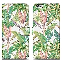 Case Compatible with Apple iPhone 6 / 6S - Design Green Rainforest No.8 - Protective Cover with Magnetic Closure, Stand Function and Card Slot