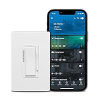 EWFD30-C2-BX-L Wi-Fi Smart Universal Dimmer Compatible with Alexa and Google Assistant, Color Change Kit (White/Light Almond/Ivory)