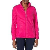 Amazon Essentials Women's Classic-Fit Full-Zip Polar Soft Fleece Jacket (Available in Plus Size), Pink, Large