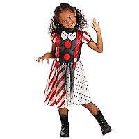 Fun Costumes Kids Dangerous Dotty the Clown Costume for Girls, Horror Cosplay, Scary Themed Party, Haunted Houses & Halloween