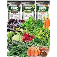 Supreme Vegetable, Greens and Medicinal Herbal Seeds - Heirloom, Non GMO, USA Made - Total 30 Individual Bags with Most Needed Seeds for Planting Outdoor, Indoor and Hydroponic