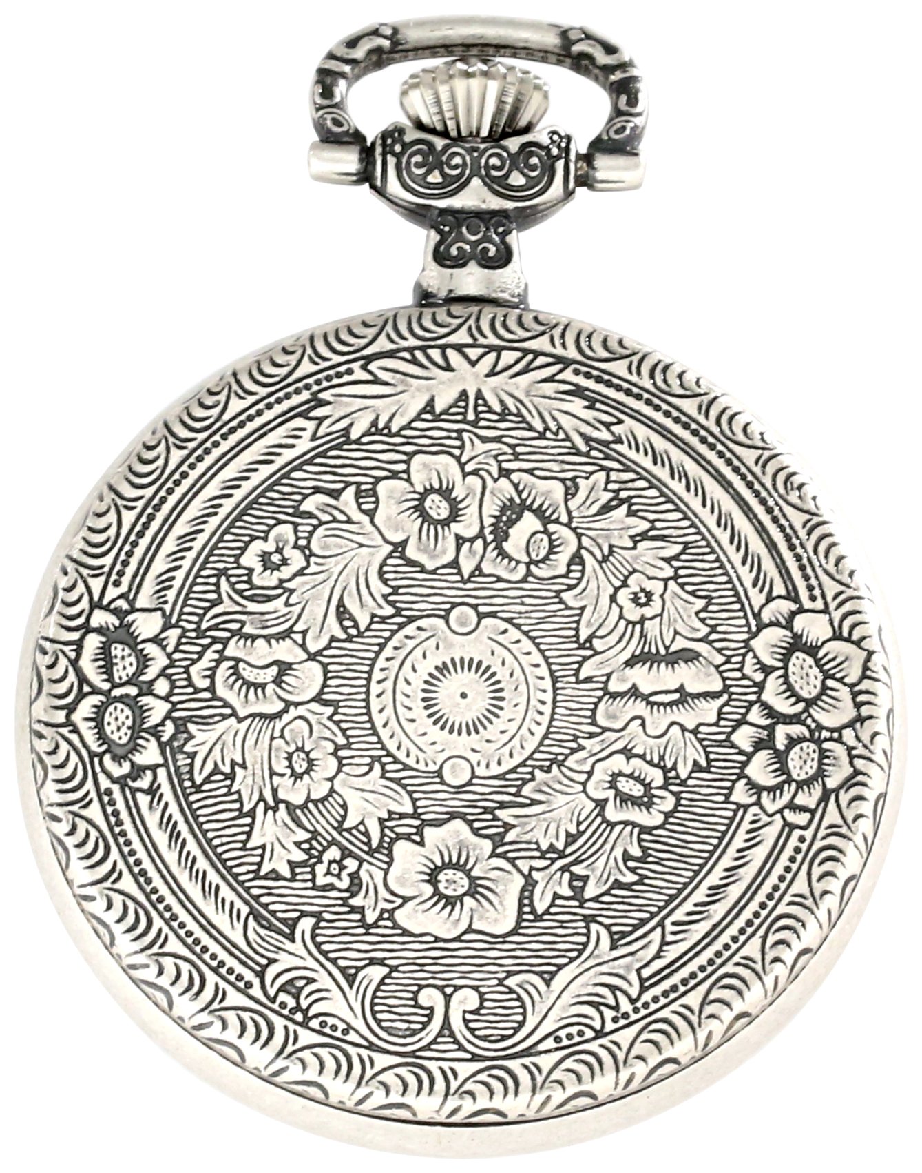 Charles-Hubert, Paris 3921 Classic Collection Antique Silver Plated Brass Mechanical Pocket Watch