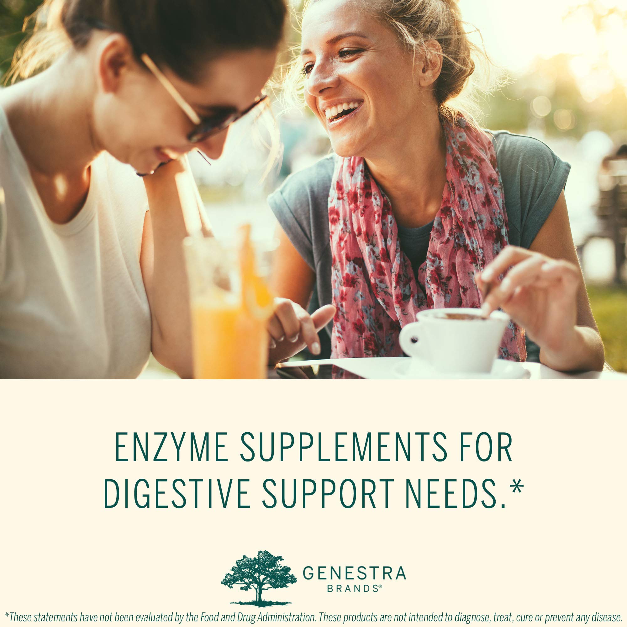 Genestra Brands Bio Enzymes | Complete Digestive Enzymes Formula in Chewable Tablets | 100 Chewable Tablets | Natural Peppermint Flavor