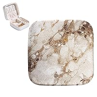 PU Leather Jewelry Box Marble Texture Portable Travel Jewelrys Organizer Case Earrings Rings Necklaces Display Storage Holder Boxes for Women Girls Bridesmaid Gifts