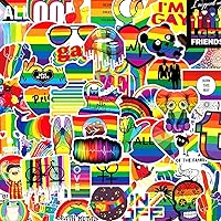 200+PCS Pride Stickers for LGBTQ, Gay Pride Rainbow Stickers Stuff for LGBT, Bisexual, Lesbian, Vinyl Waterproof Stickers for Water Bottle, Laptop, Skateboard, Phone, Guitar