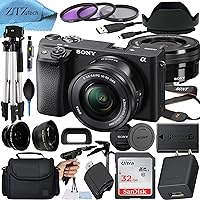 Sony Alpha a6400 Mirrorless Digital Camera 24.2MP Sensor with 16-50mm Lens, Tripod, SanDisk 32GB Memory Card, Case, Filters and ZeeTech Accessory Bundle