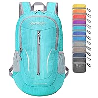 ZOMAKE 25L Ultra Lightweight Packable Backpack - Foldable Hiking Backpacks Water Resistant Small Folding Daypack for Travel(Aqua Blue)