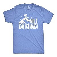Mens Mele Kalikimaka Tshirt Funny Surfing Hawaiian Christmas Santa Tee
