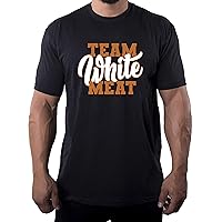 Team White Meat Man's Shirts, Funny Graphic Tees, Thanksgiving Day Gift Shirts