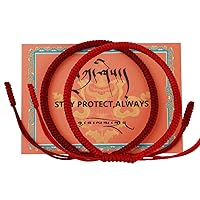 2ps Authentic blessed Tibetan monks handmade Dorje Knot protection bracelet for women and men with a talisman.Red string bracelet-mens bracelet rope-gifts for women and men-protection jewelry