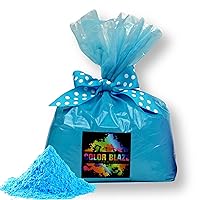 Color Blaze Holi Colored Powder - 5 lbs of Blue Powdered Color - for Fun Runs, Color Toss, Rangoli, Powder War, Backyard Party & Festivals - Pack of 1 Colorful Bag - 5 Pounds in Bulk - Blue