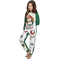 INTIMO Elf The Movie Kids' OMG Santa! I Know Him! One Piece Sleeper Pajama Union Suit For Girls Or Boys