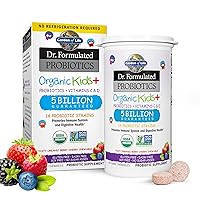 Garden of Life Primal Defense Probiotic 15 Billion CFU 13 Strains 90 Capsules + Dr Formulated Organic Kids Probiotic Berry Cherry 30 Chewables