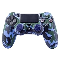 Silicone Skin + Thumb Grips Camo Navy (PS4)