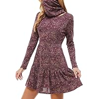 Be Bop Womens Juniors Paisley Tiered Mini Dress Purple L
