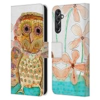 Head Case Designs Officially Licensed Wyanne Baby Owl Owl Leather Book Wallet Case Cover Compatible with Samsung Galaxy A24 4G / Galaxy M34 5G