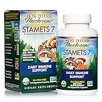 Host Defense, Stamets 7 Capsules, Daily Immune Support, Mushroom Supplement with Lion’s Mane and Reishi, Unflavored, 120
