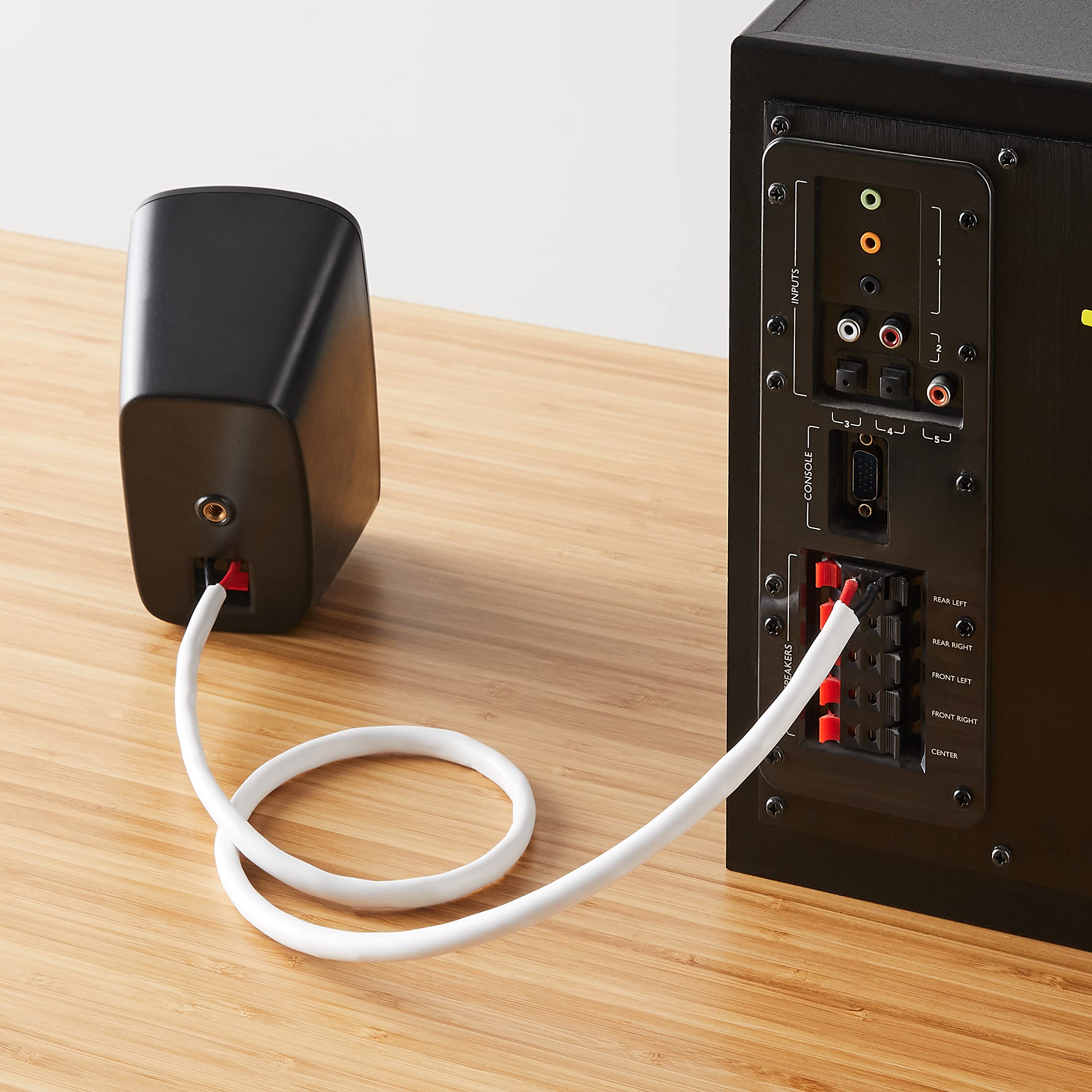 Amazon Basics 12-Gauge Audio Speaker Wire Cable - 99.9% Oxygen Free Copper, 200-Foot