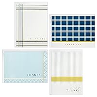 Hallmark Thank You Cards Assortment, Stripes and Plaid (48 Cards with Envelopes)