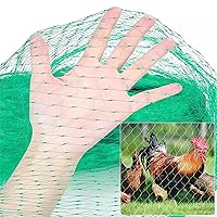 Chicken Coop Bird Netting with Cable Tie, Green Safety Fences Netting for Fruit Trees Blueberry Bushes Plant Vegetable, Indoor Outdoor Barrier Net (Size : 4x5m/13x16.4ft)