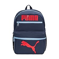 PUMA Kids' Meridian Backpack, Youth Size, Navy/Red
