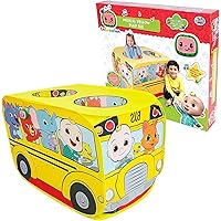 Cocomelon Musical Yellow School Bus Pop Up Tent, Pretend Toy Playhouse, Indoor and Outdoor Fun, Ages 2+