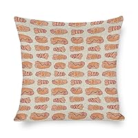 Happy Penis Dick Sweet Bacon Wrapped Throw Pillow Cover Cotton Linen Pillow Case Cushion Covers Pillowcase for Home Sofa Couch Car 18