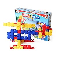 POPULAR PLAYTHINGS LinkaBlox Construction Toy Set with Activity Guide for Kids Ages 4 and Older