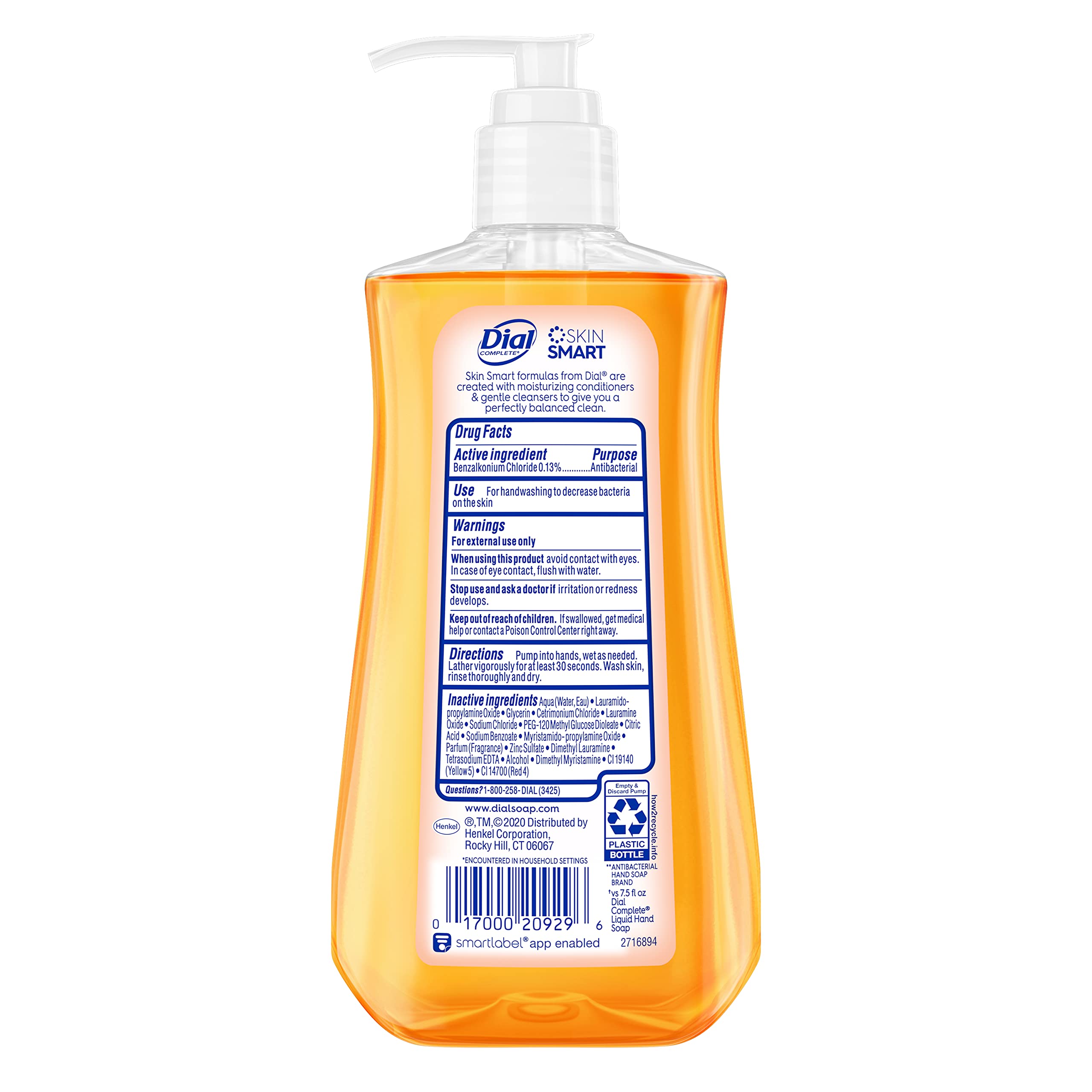 Dial Antibacterial Liquid Hand Soap, Gold, 11 Fl Oz