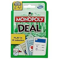 Monopoly Hasbro Gaming Deal Card Game, Quick-Playing Card Game for Families, 2-5 Players, Kids Easter Gifts or Basket Stuffers, Ages 8+ (Amazon Exclusive)