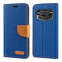 for Doogee V Max Case, Oxford Leather Wallet Case with Soft TPU Back Cover Magnet Flip Case for Doogee V Max (6.58”) Blue