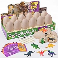 Dig Up Dinosaur Fossil Eggs, Dinosaur Eggs Excavation Easter Toys for 5 6 7 8 9 10 11 12 13 Year Old Kids Gifts for 6-15 Year Olds Boys Girls STEM Toys for 4-12 Year Olds Boys - Easter Eggs
