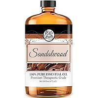 Oil of Youth - Sandalwood Essential Oil (16oz Bulk) for Calming, Skin Therapy, Aromatherapy, Diffuser