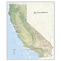 National Geographic California Wall Map (33.5 x 40.5 in) (National Geographic Reference Map)