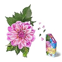 Madd Capp: I Am Dahlia - 350 Piece Jigsaw Puzzle - 8001 – Ages 10+ Unique Floral-Shaped Border, Challenging Random Cut, Includes Educational Madd Capp Fun Facts