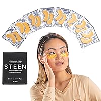 STEEN Gold Collagen Eye Mask - Best Under Eye Patches for Dark Circles, Wrinkles & Puffiness, 8 Sets - Marine Collagen Eye Gels for All Skin Types