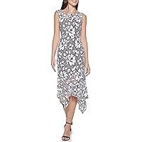 kensie Women's Sequin Lace Sheath Dress with Illusion Neck Line