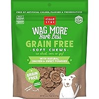 Cloud Star Wag More Bark Less Soft Chews Grain Free Dog Treats, Chicken & Sweet Potato, 5 oz. Pouch